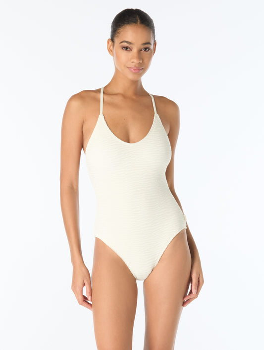 VInce Camuto One Piece Swimsuit & Side Tie Maxi Skirt Set Bundle