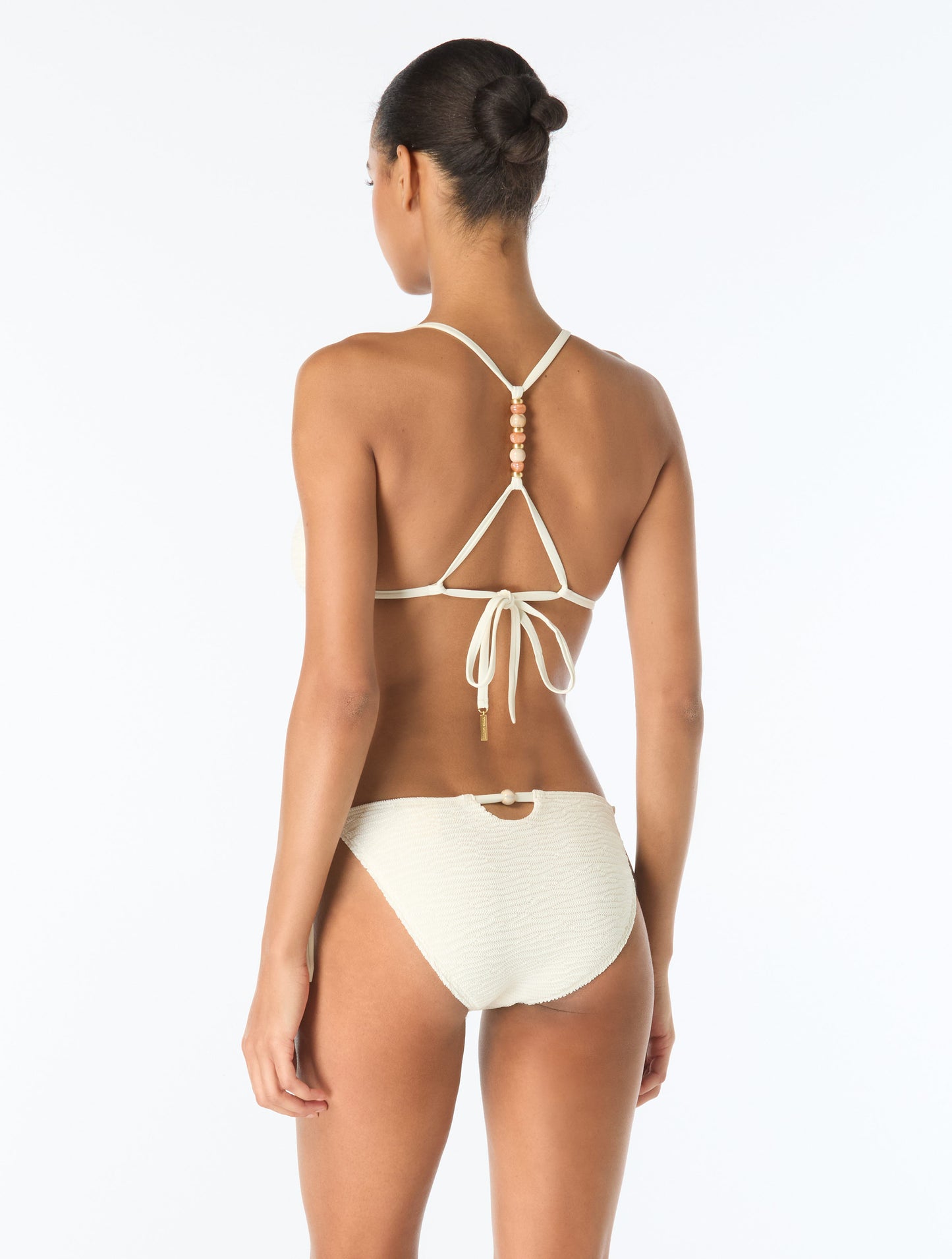 Vince Camuto Beaded String Bikini Top - Ocean Ripple Texture