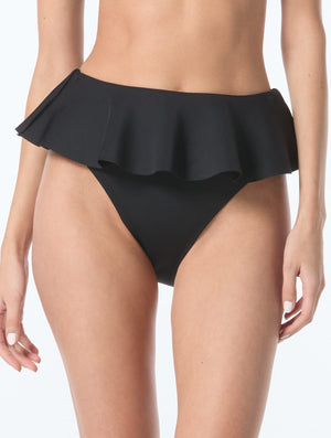 Vince Camuto High Leg Skirted Bikini Bottom - Scuba