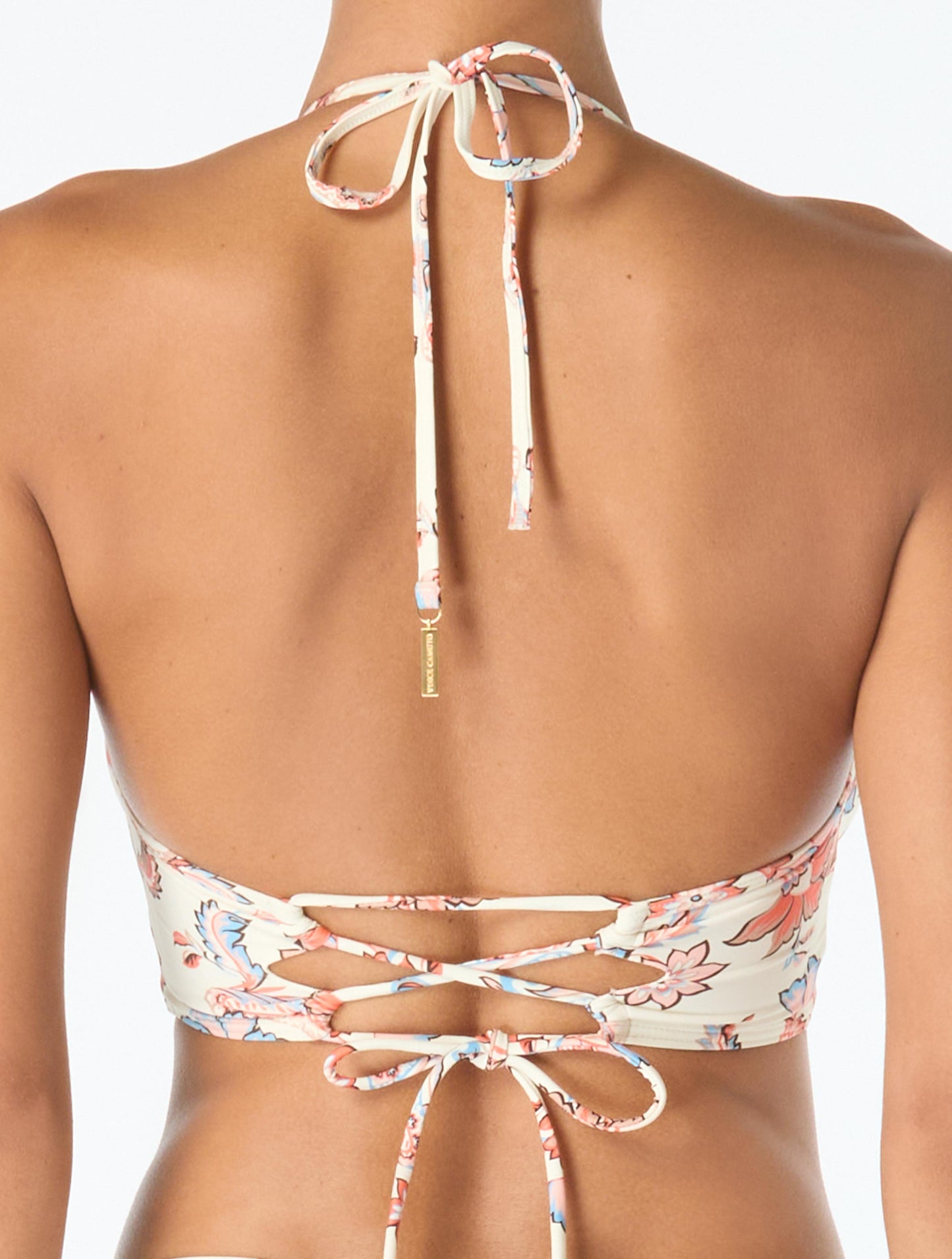 Vince Camuto Cross Front Halter Bikini Top - Bohemian Glamour Mini