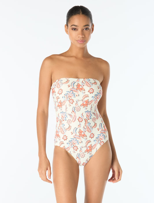 Vince Camuto Bandeau One Piece Swimsuit - Bohemian Glamour Mini