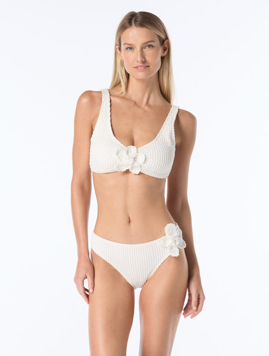 Vince Camuto Floral Applique Bikini Top - Floral Crochet