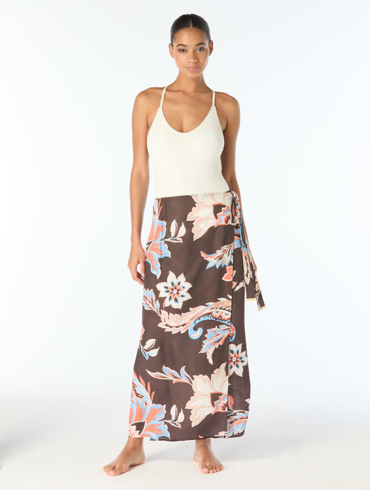 Vince Camuto Wrap Side Tie Maxi Skirt - Bohemian Glamour
