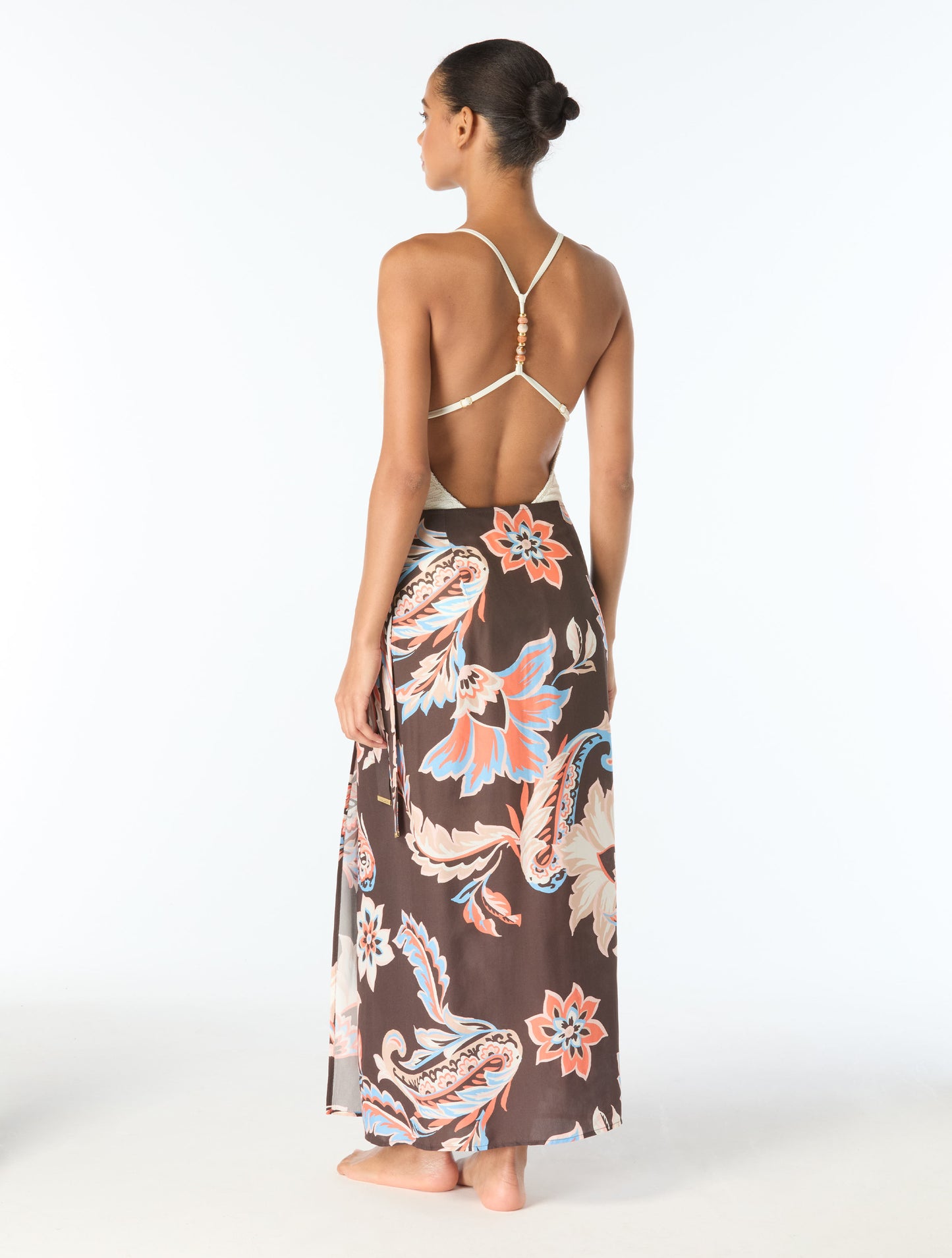 Vince Camuto Wrap Side Tie Maxi Skirt - Bohemian Glamour