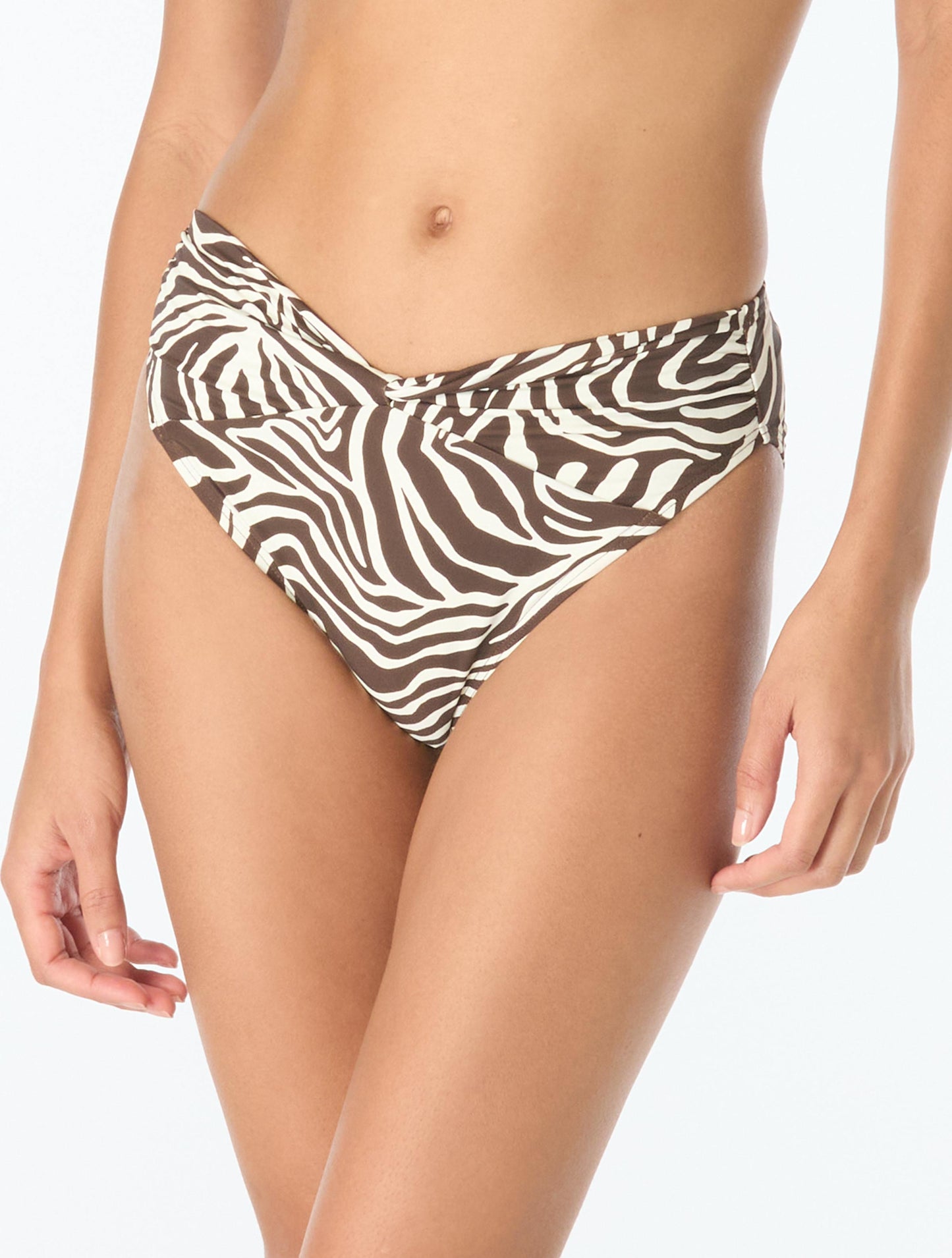 Vince Camuto Twist Front Bikini Bottom - Mini Zebra