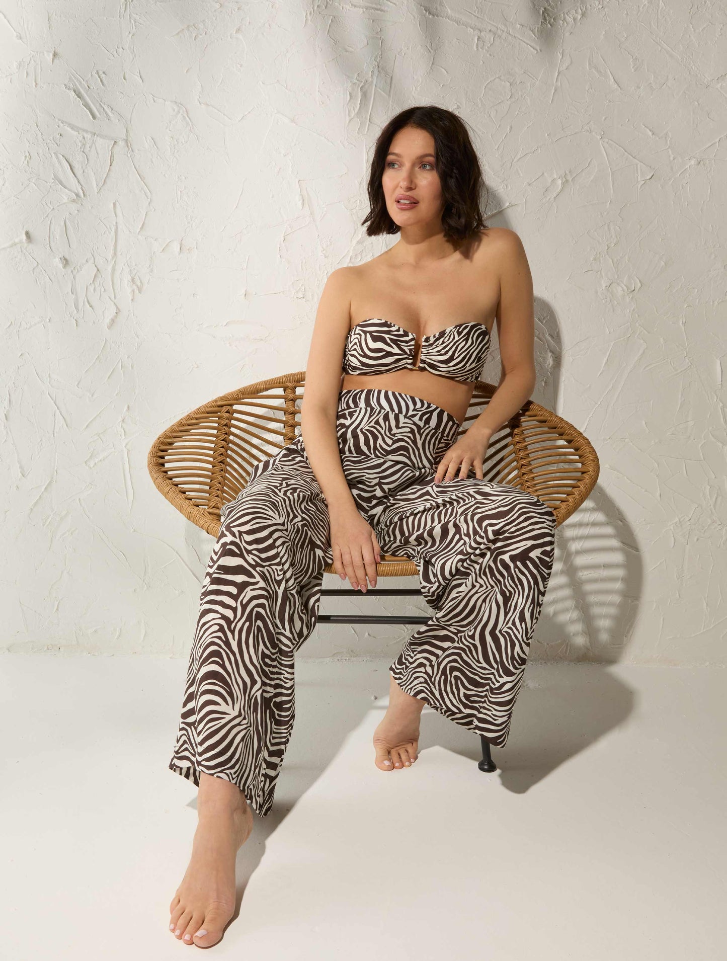 VInce Camuto Mini Zebra Bikini Set & Pants Set Bundle