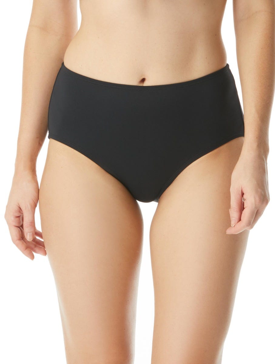 Beach House Chloe High Waisted Bikini Bottom - Beach Solids - 001 BLACK