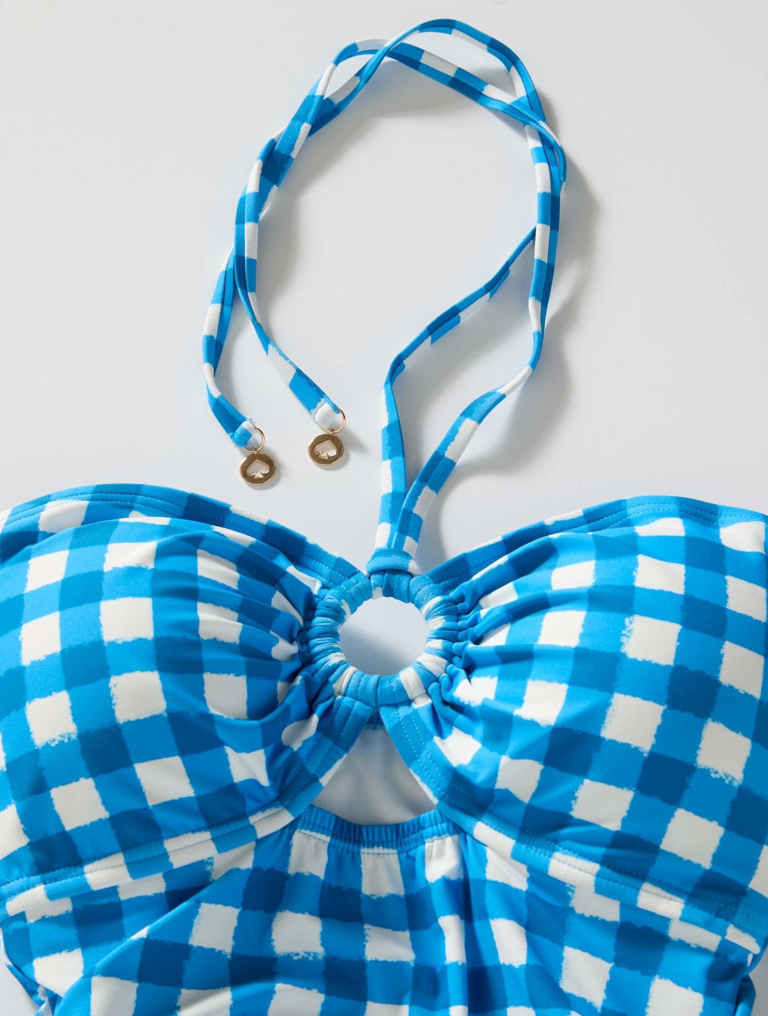 kate spade new york Bandeau One Piece Swimsuit - Gingham - Beach2Ocean