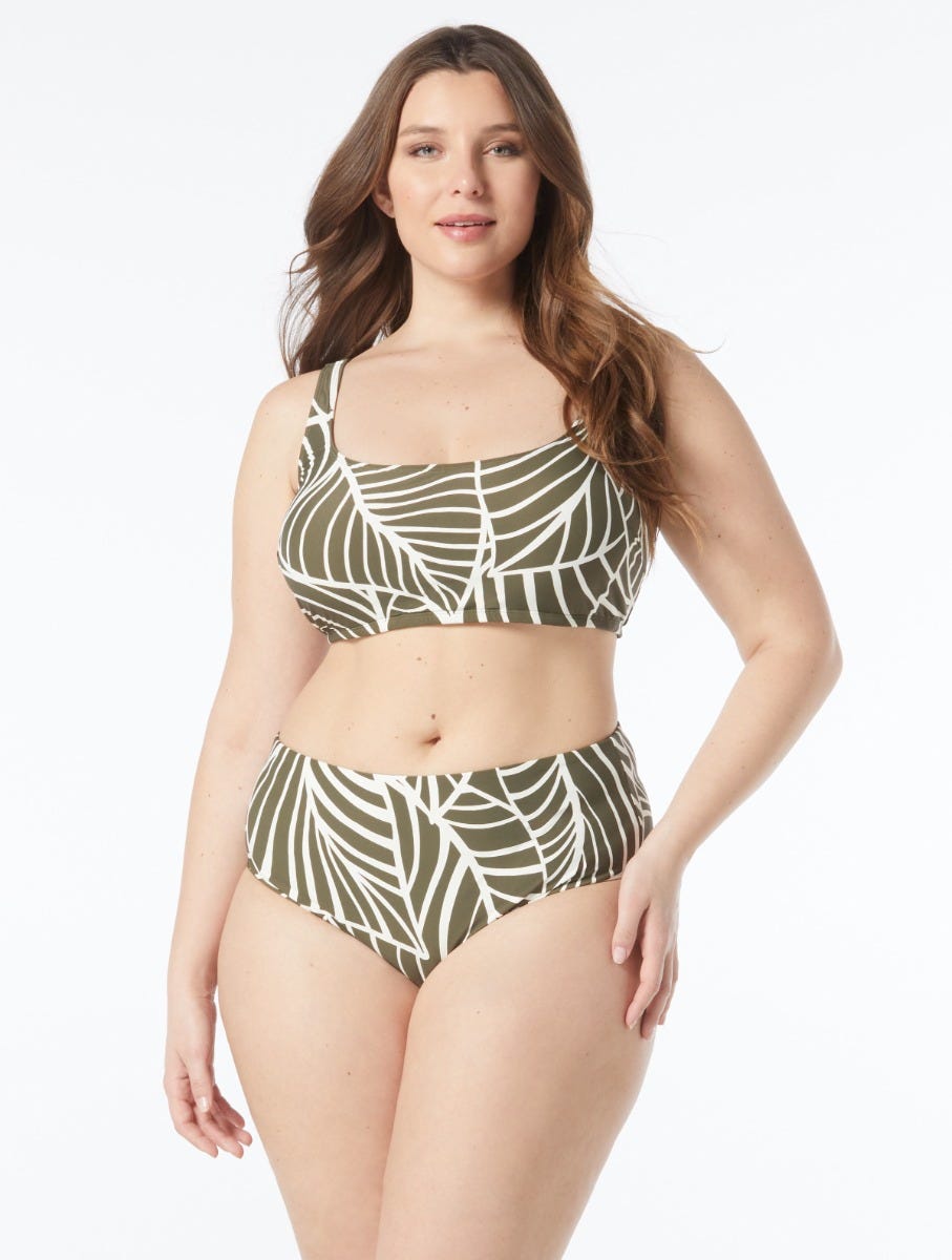 Coco Reef Divine Bra Sized Underwire Bikini Top - Graphic Palm